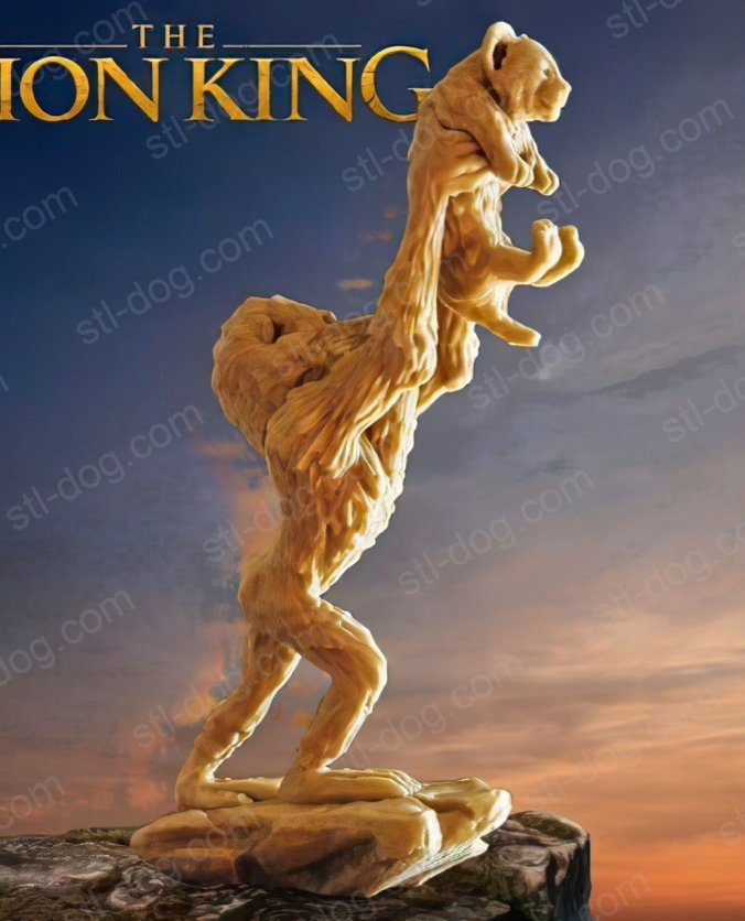 狮子王 (Simba and Rafiki) 3D打印图纸